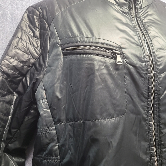 INC International Concept Black Puffer Zip- Up Jacket (Lg) NWT - Picture 4 of 14